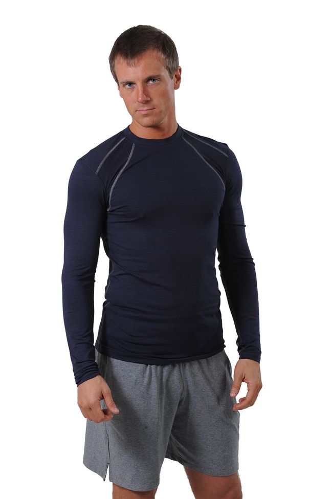 Mens tasc Performance Hybrid Fitted LS Crew Long Sleeve No Zip Technical Tops
