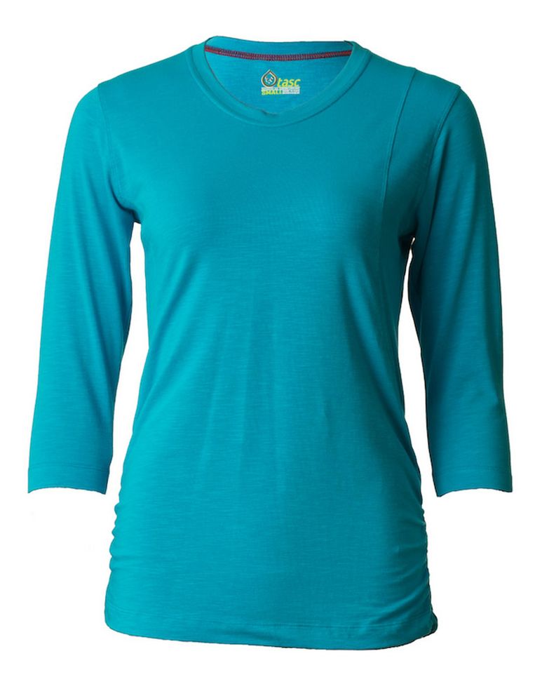 Womens Tasc Performance Trek Slubbed 3/4 T Long Sleeve No Zip Technical Tops