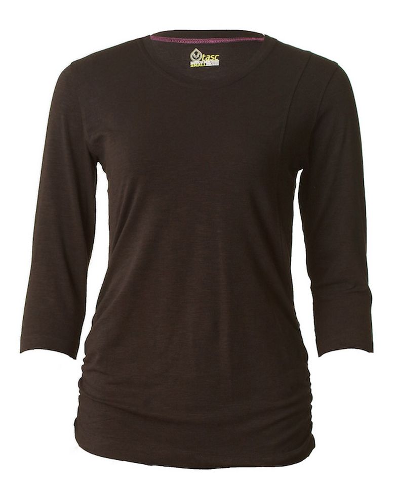Womens Tasc Performance Trek Slubbed 3/4 T Long Sleeve No Zip Technical Tops