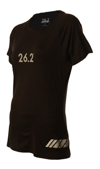 Womens 26.2 Short Sleeve Road Wrap Running Performance Tee Technical Tops