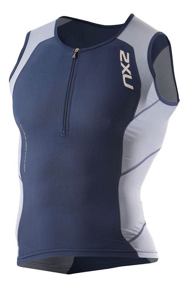 Mens 2XU Compression Tri Singlet Technical Tops