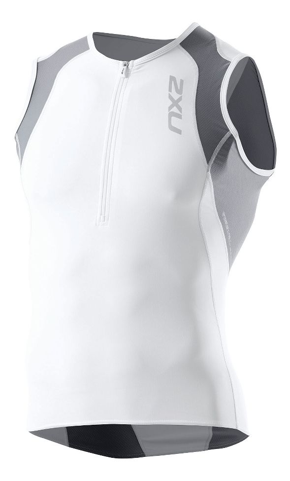 Mens 2XU Long Distance Tri Singlet Technical Tops