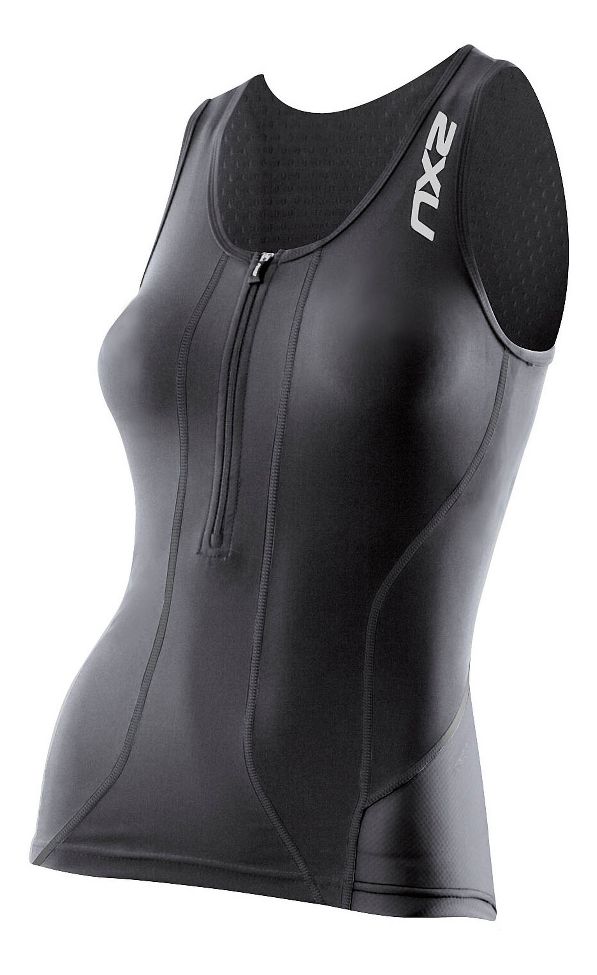 Womens 2XU Long Distance Tri Singlet Technical Tops