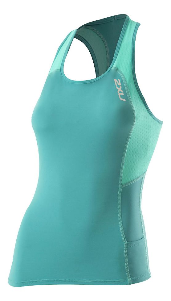 Womens 2XU Comp Tri Singlet Technical Tops