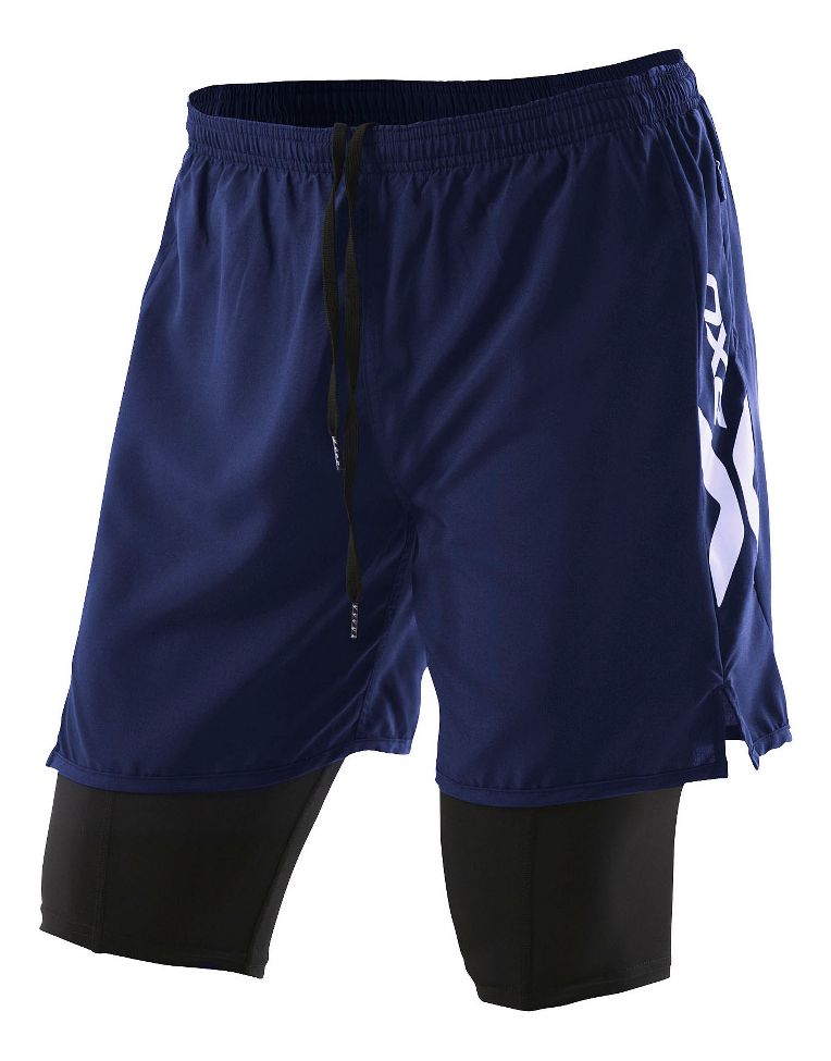 Mens 2XU Compression X Run Short 2-in-1