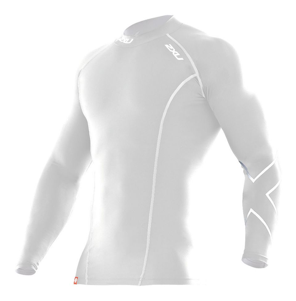Mens 2XU Long Sleeve Compression Top No Zip Technical Tops