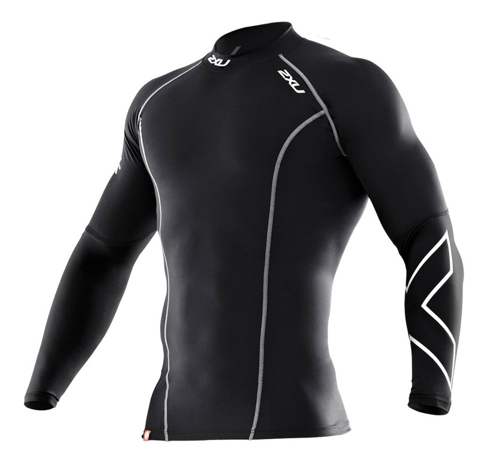 Mens 2XU Thermal Compression Long Sleeve Top No Zip Technical Tops