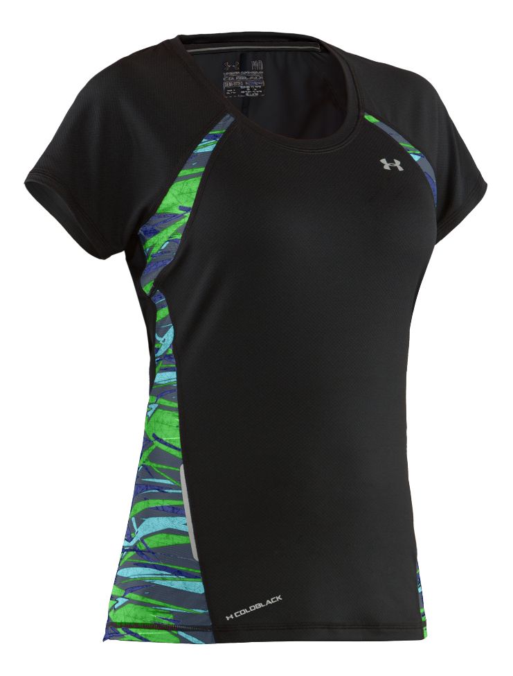 Womens Under Armour Coldblack Run Short Sleeve Technical Tops