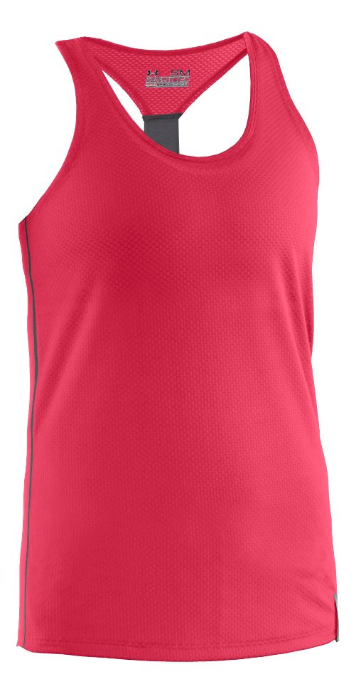 Womens Under Armour UA Fly-By Stretch Mesh Tank Technical Tops