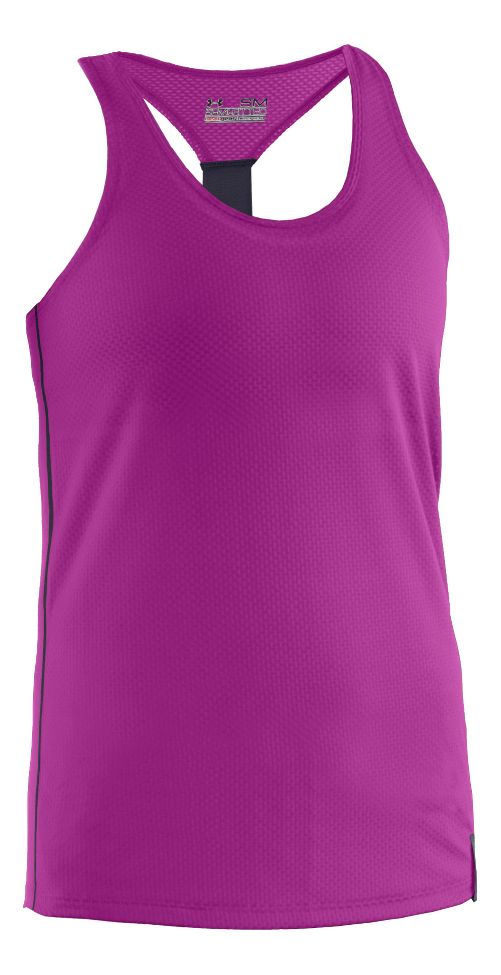 Womens Under Armour UA Fly-By Stretch Mesh Tank Technical Tops