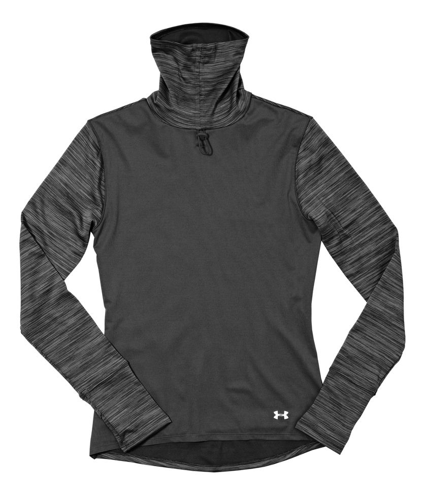 Womens Under Armour UA Run Second Wind T-Neck Long Sleeve No Zip Technical Tops