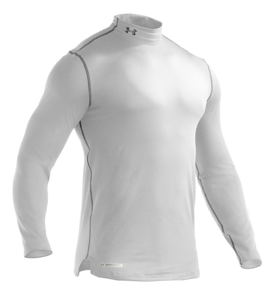 Mens Under Armour ColdGear Fitted Mock Long Sleeve No Zip Technical Tops