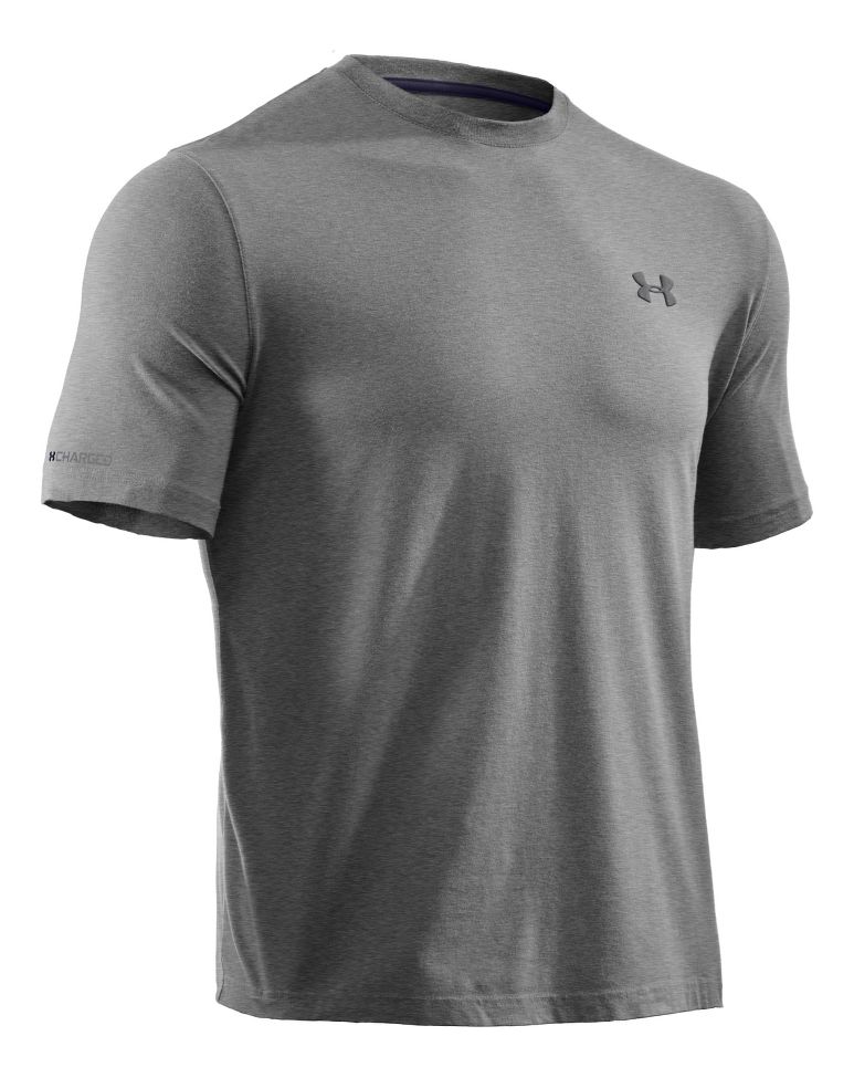 Mens Under Armour Charged Cotton Short Sleeve T Technical Tops at Road