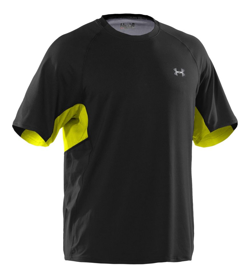 Mens Under Armour Coldblack Run Short Sleeve Technical Tops