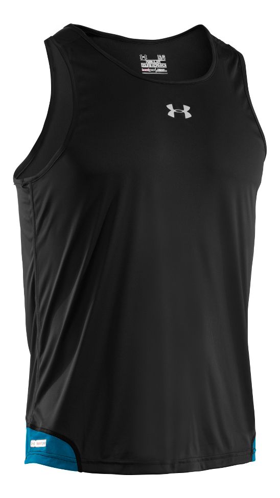 Mens Under Armour Heatgear Flyweight Run Singlet Technical Tops