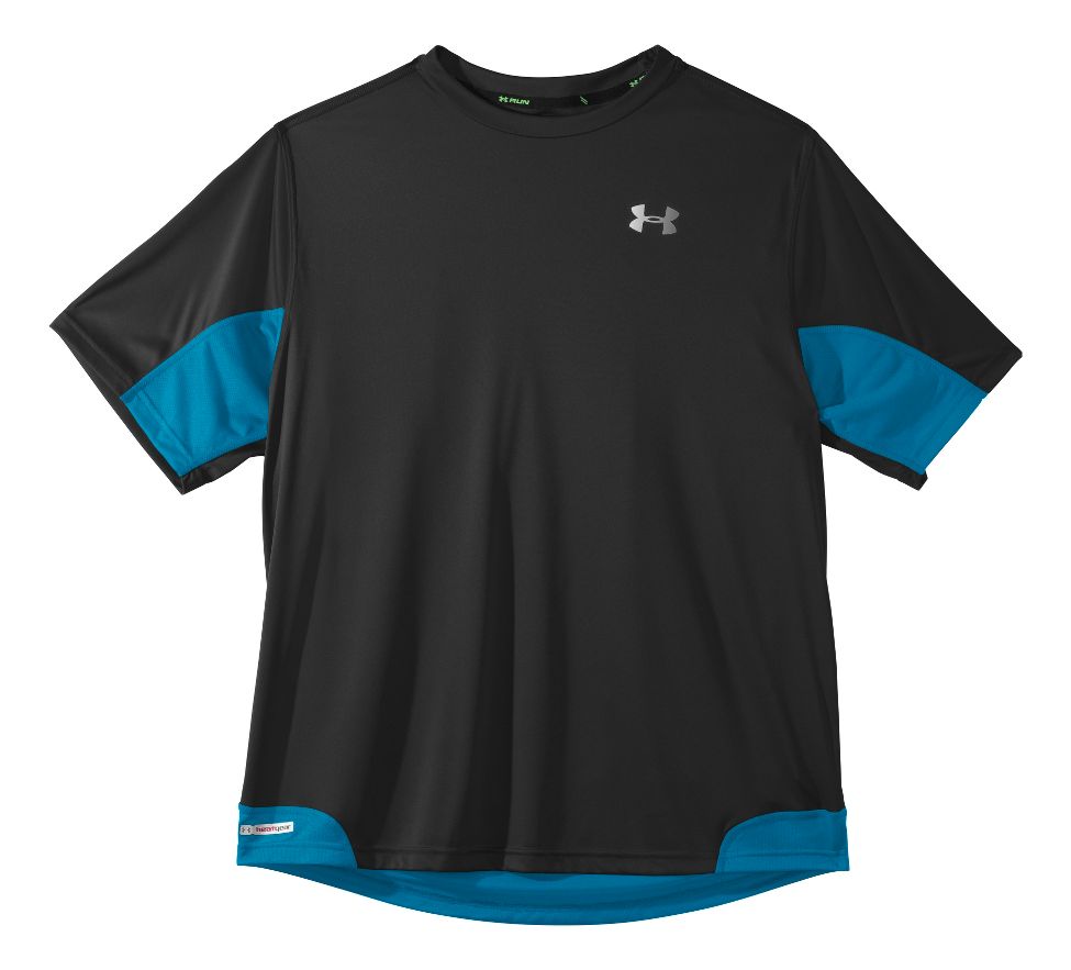 Mens Under Armour Heatgear Flyweight Run T Short Sleeve Technical Tops