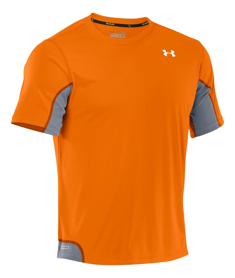 Mens Under Armour Heatgear Flyweight Run T Short Sleeve Technical Tops