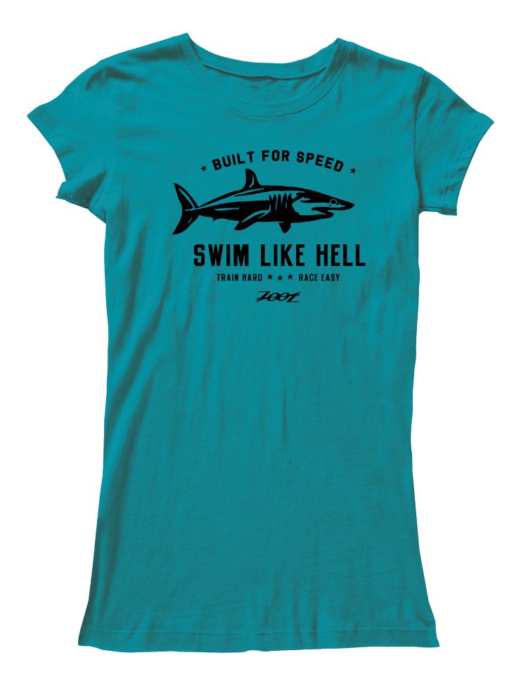 Womens Zoot Swim Like Hell Tee Short Sleeve Non-Technical Tops