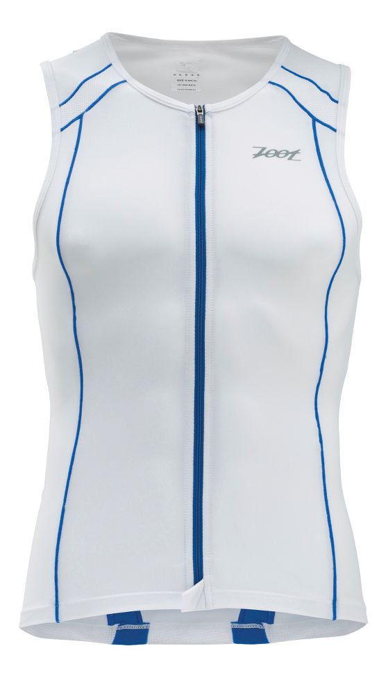 Mens Zoot Performance Full Zip Tri Tank Sleeveless Technical Tops