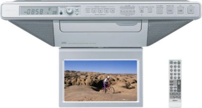 LCD-TV FM/AM CD Kitchen Clock Radio