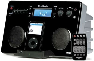 Tivoli iYiYi Black/Silver iPod Dock With AM/FM Stereo Radio