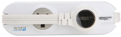 Monster Cable Outlets To Go, 4 Outlets, Wht
