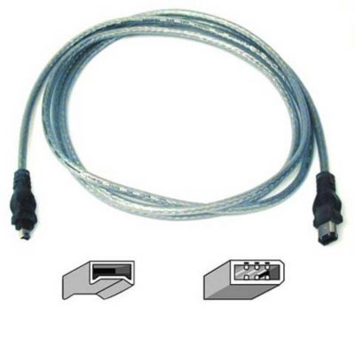 FireWire Cable (4-pin/6-pin), 6 ft.