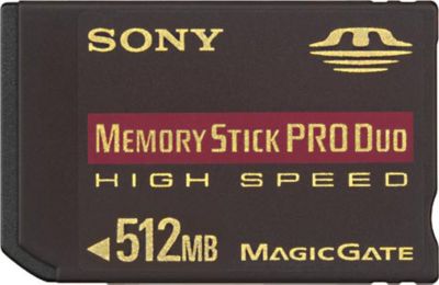 512MB High Speed Memory Stick PRO Duo Media