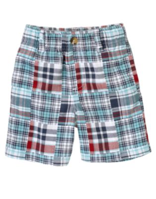 Plaid Patchwork Short