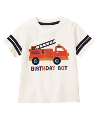 Birthday Boy Fire Truck Tee