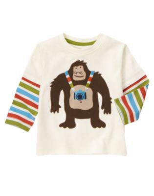 Double Sleeve Ape With Camera Tee