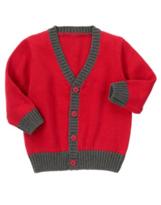 Tipped Sweater Cardigan