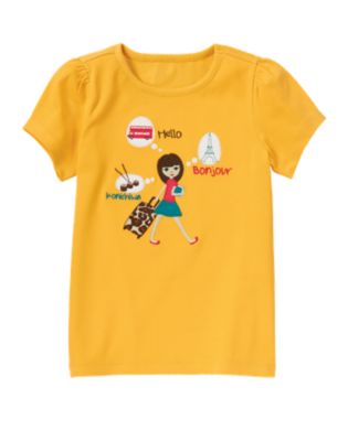 Hello Traveling Girl Short Sleeve Tee
