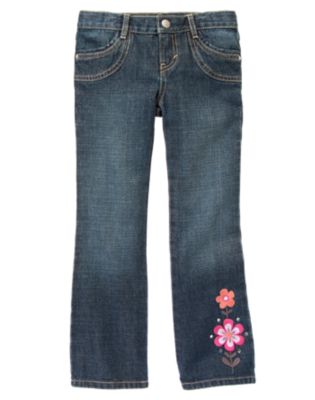 Gem Flower Bootcut Jean