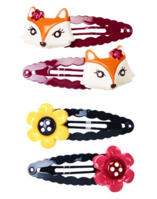 Fox Flower Snap Clip Four-Pack