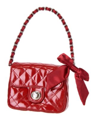 Bow Quilted Patent Purse