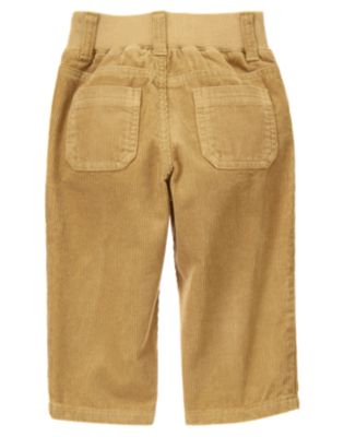 Ribbed Waist Corduroy Pants