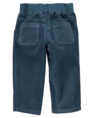 Ribbed Waist Corduroy Pants