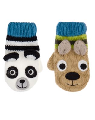 Panda Kangaroo Sweater Mittens
