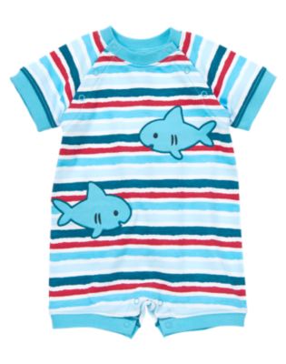 Shark Striped One-Piece