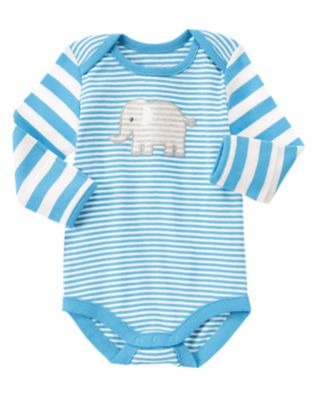 Striped Elephant Bodysuit