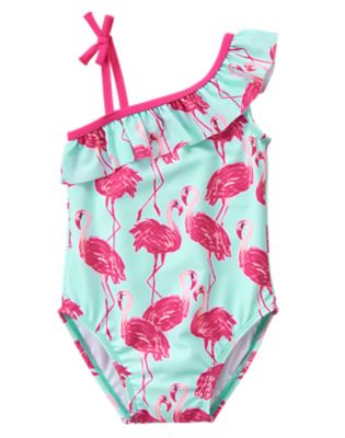 Toddler Girls Pink Flamingo Flamingo 1-Piece Swimsuit by Gymboree