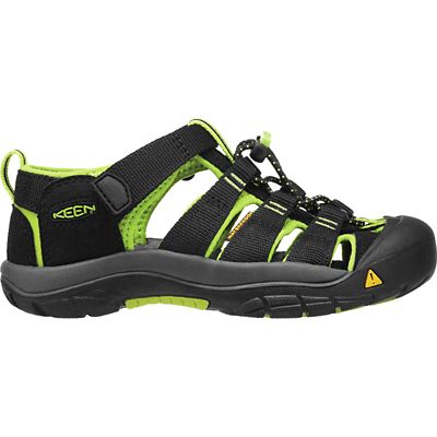 KEEN Kids' Newport H2 Water Sandals with Toe Protection and Quick Dry - 9 - Black / Lime Green product image