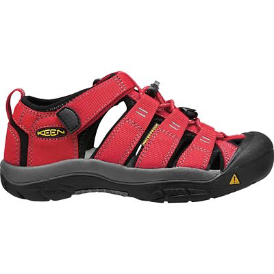 KEEN Kids' Newport H2 Water Sandals with Toe Protection and Quick Dry - 11 - Ribbon Red / Gargoyle