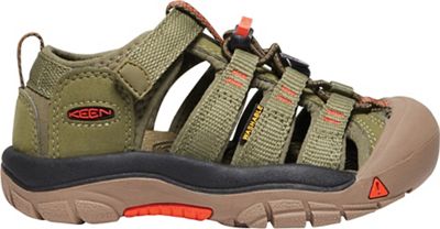 KEEN Kids' Newport H2 Water Sandals with Toe Protection and Quick Dry - 11 - Olive Drab / Orange product image