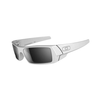 Oakley Gascan Sunglasses Polished White/Black Iridium Lens - Men's