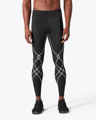 CW-X Men's Stabilyx Joint Support Compression Tight - Small - Black/White product image
