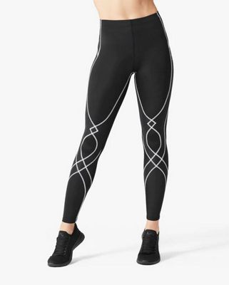 CW-X Women's Stabilyx Joint Support Compression Tights - Medium - Black/White product image