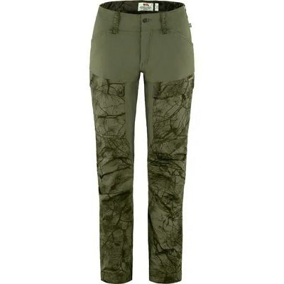 Fjallraven Women's Keb Trousers - 8 Regular US - Green Camo / Laurel Green