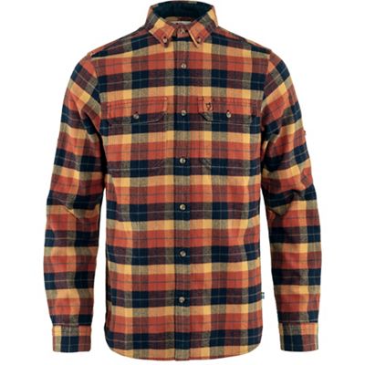Fjallraven Men's Sarek Heavy Flannel Shirt - Small - Autumn Leaf / Dark Navy product image
